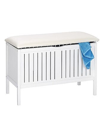 Tabouret de salle de bain en bois avec rangement Olso GM