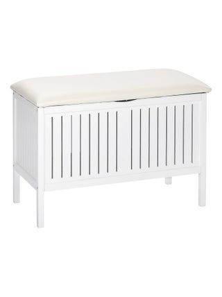 Tabouret de salle de bain en bois avec rangement Olso GM
