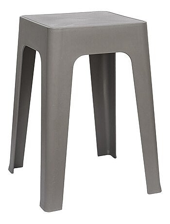 Tabouret empilable coloris gris