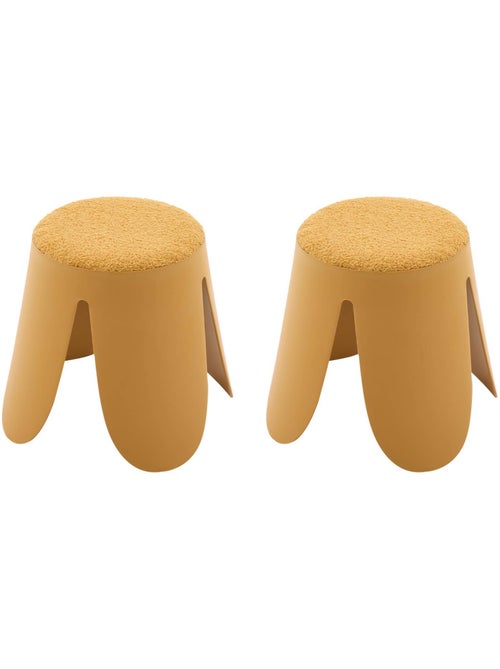 Tabouret empilable enfant bouclette texturée (lot de 2) Niki kids - Kiabi Tabouret empilable enfant bouclette texturée (lot de 2) Niki kids - Kiabi