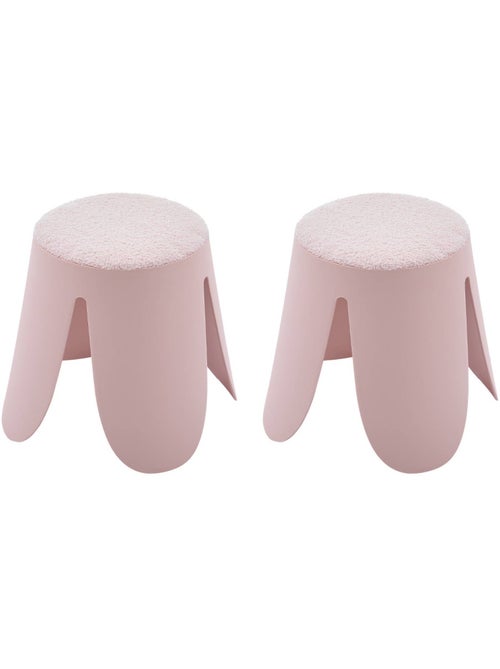 Tabouret empilable enfant bouclette texturée (lot de 2) Niki kids - Kiabi Tabouret empilable enfant bouclette texturée (lot de 2) Niki kids - Kiabi
