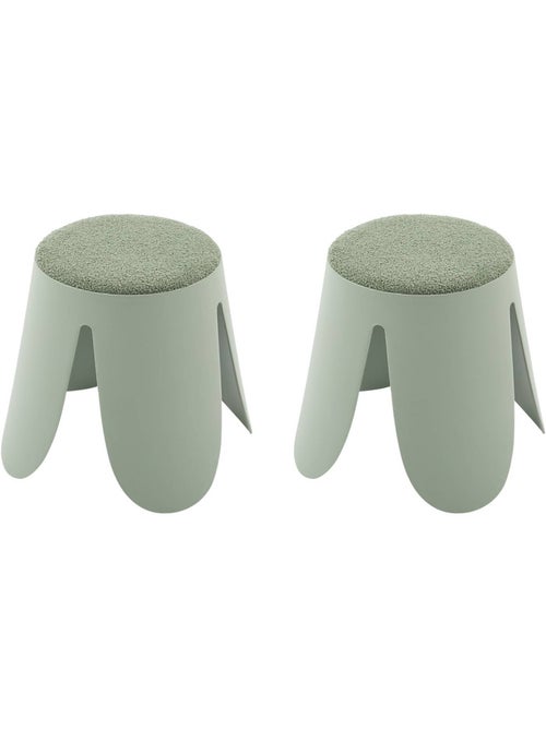 Tabouret empilable enfant bouclette texturée (lot de 2) Niki kids - Kiabi