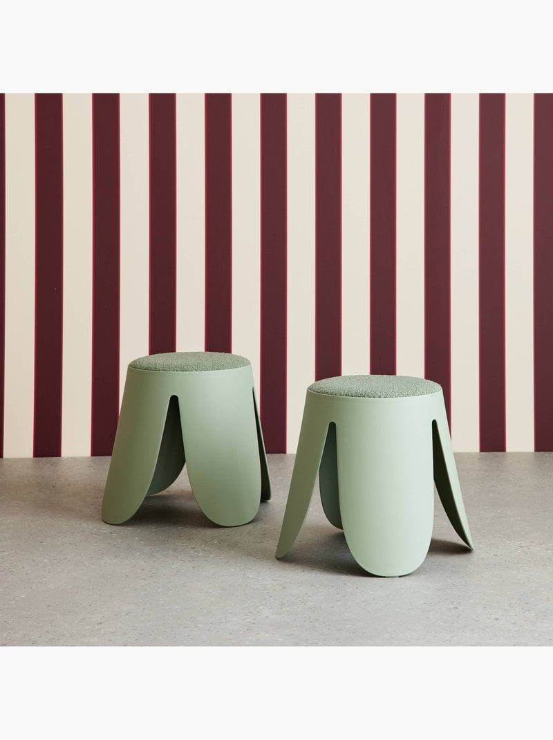 Tabouret empilable enfant bouclette texturée (lot de 2) Niki kids Vert clair - Kiabi