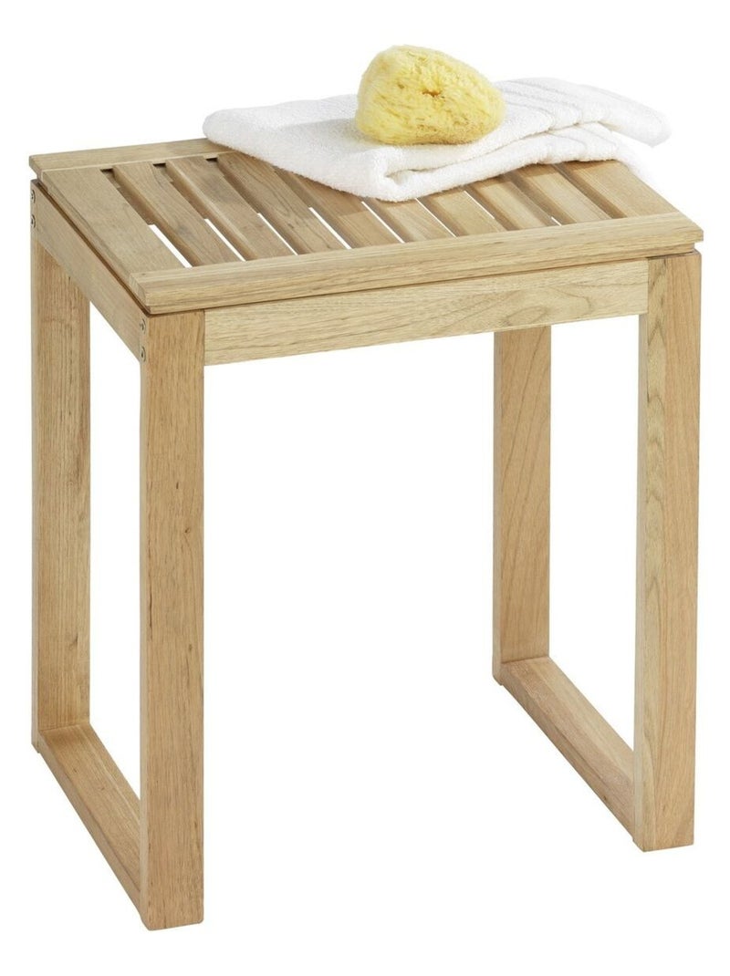 Tabouret en bois Norway - H. 46 cm Marron - Kiabi