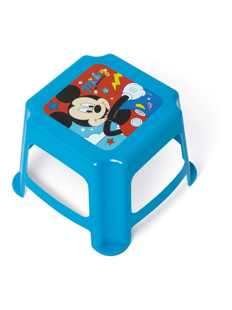 Tabouret En Plastique 27x27x21 cm - Mickey Mouse Bleu - Kiabi