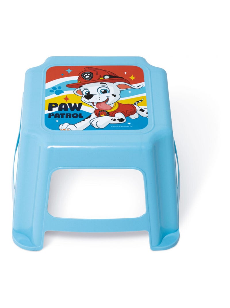 Tabouret En Plastique 27x27x21 cm - Pat Patrouille Marcus Bleu - Kiabi