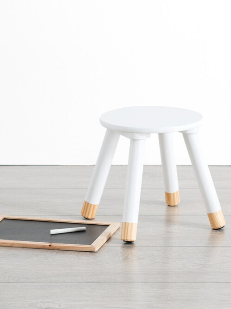Tabouret enfant blanc Blanc - Kiabi