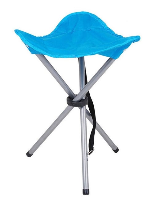 Tabouret pliable Oxford bleu - Kiabi