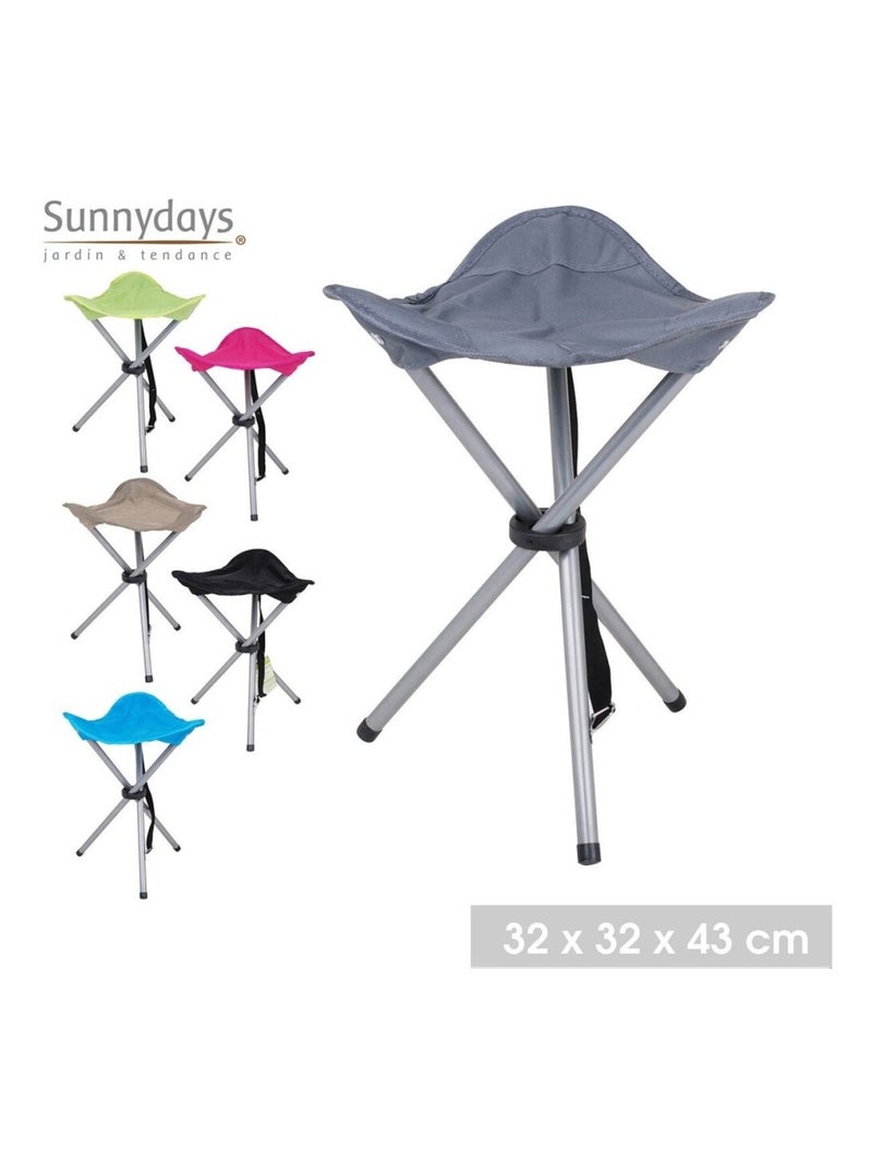 Tabouret pliable Oxford bleu Bleu - Kiabi