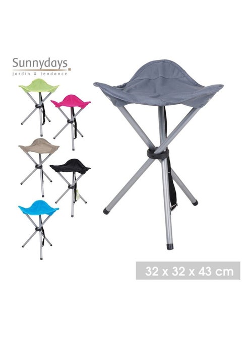 Tabouret pliable Oxford fuchsia - Kiabi