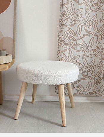 Tabouret rond en bouclettes