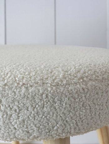 Tabouret rond en bouclettes