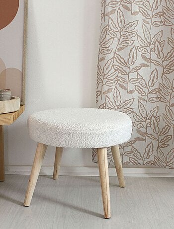 Tabouret rond en bouclettes