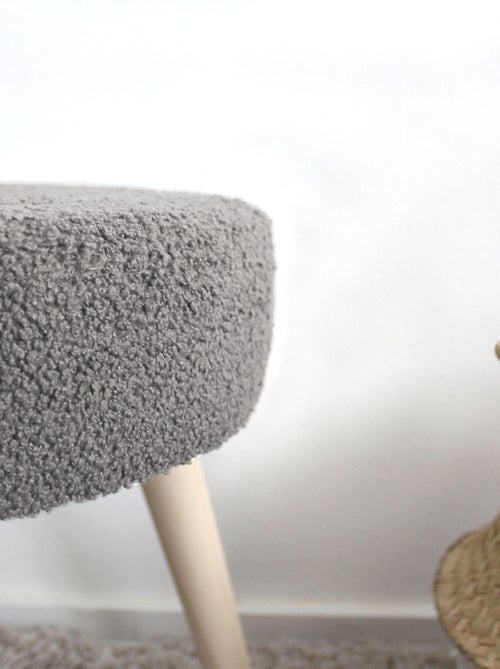 Tabouret rond en bouclettes - Kiabi Tabouret rond en bouclettes - Kiabi