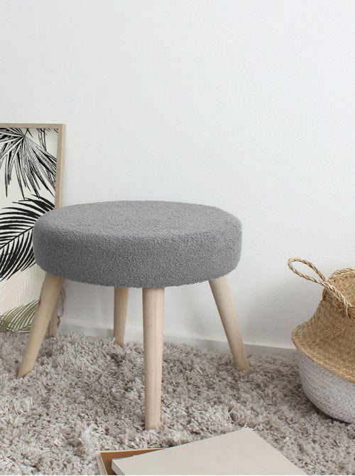 Tabouret rond en bouclettes - Kiabi Tabouret rond en bouclettes - Kiabi