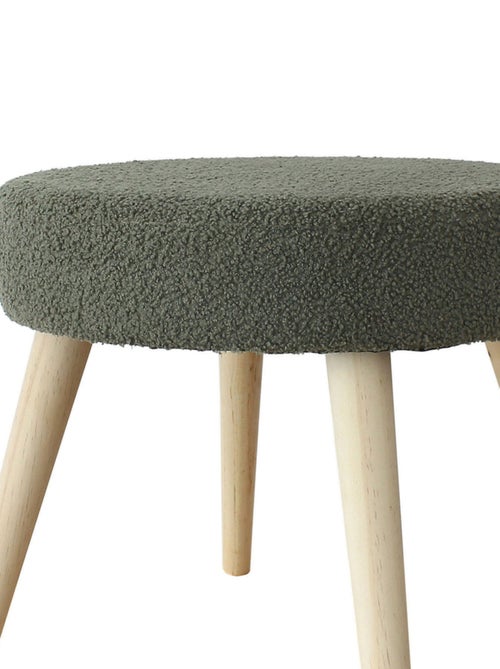 Tabouret rond en bouclettes - Kiabi
