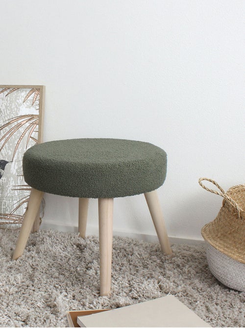 Tabouret rond en bouclettes - Kiabi Tabouret rond en bouclettes - Kiabi