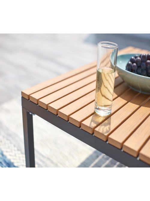 TAHINA Salon de jardin bas en aluminium gris - Kiabi