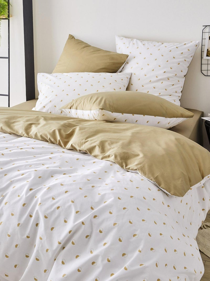 taie d oreiller percale géométrique Beige - Kiabi