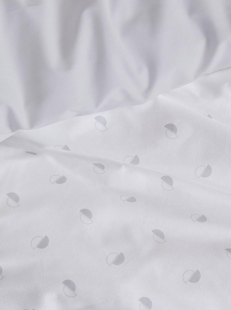taie d oreiller percale géométrique Gris clair - Kiabi