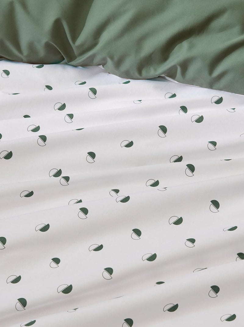 taie d oreiller percale géométrique Vert olive - Kiabi