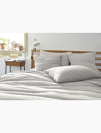Taie d'oreiller double gaze de coton Gaia Mixe
