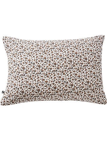 Taie d'oreiller en gaze de coton leopard Leonie