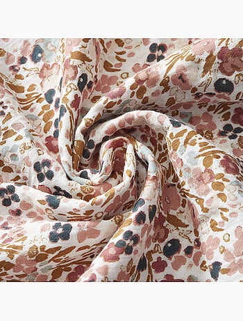 Taie d'oreiller gaze coton 60 x 60 cm Capucine camel