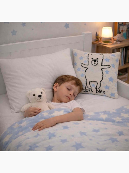 Taie de coussin enfant  tricoté, Ourson SEVIRA KIDS - Kiabi