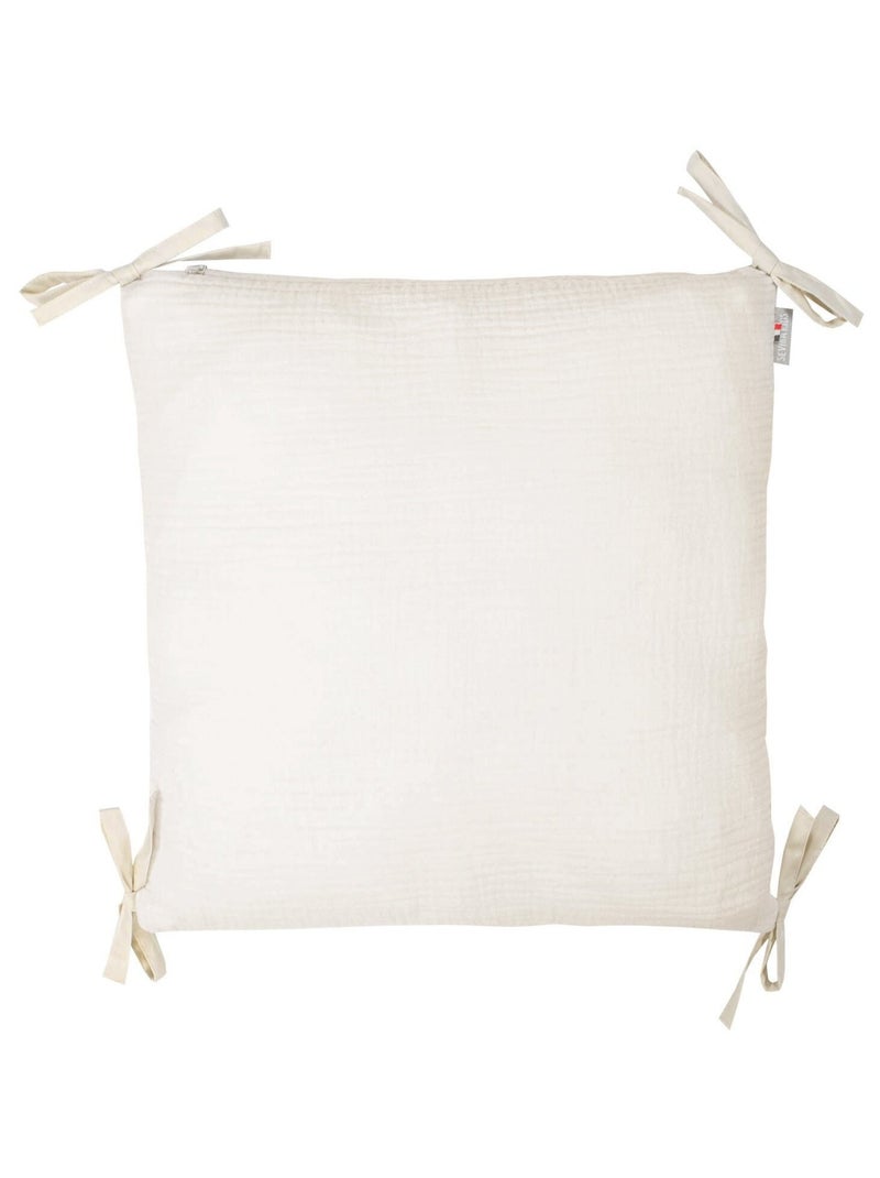 Taie de coussin modulable avec liens à nouer en gaze de coton SEVIRA KIDS Beige - Kiabi
