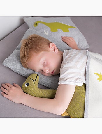 Taie de coussin tricoté, DINO SEVIRA KIDS