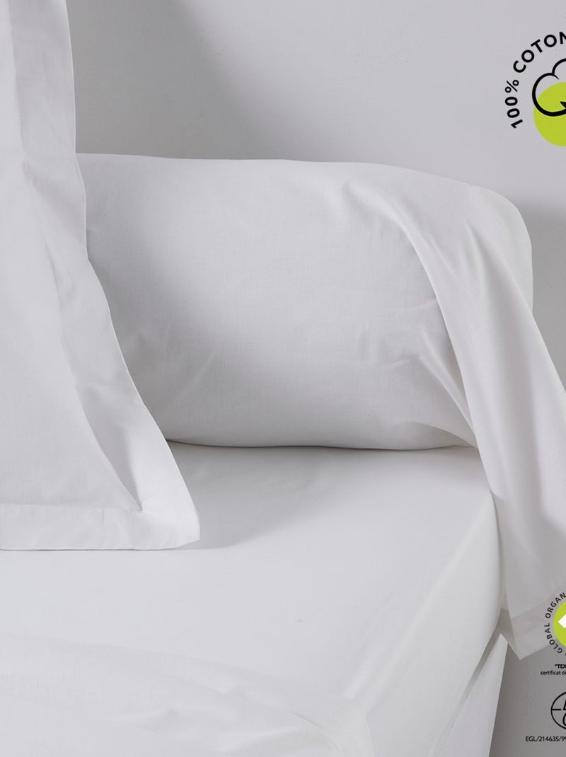 Taie de traversin - 100% coton BIO Blanc - Kiabi