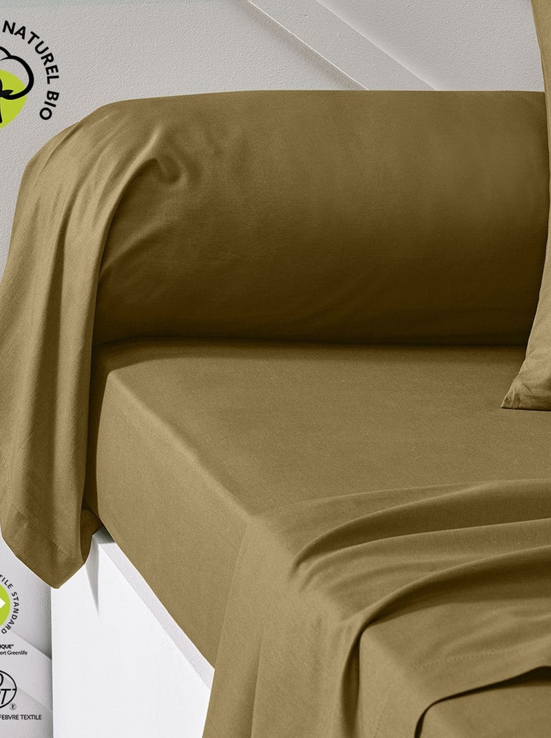 Taie de traversin - 100% coton BIO Marron - Kiabi