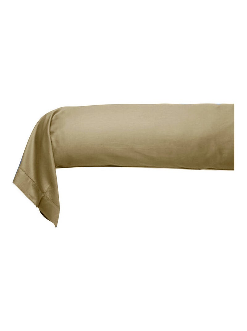 Taie de traversin - Blanc avenue Paris - 100% Satin de coton Peigné" / 80 fils/cm² Beige chiné - Kiabi