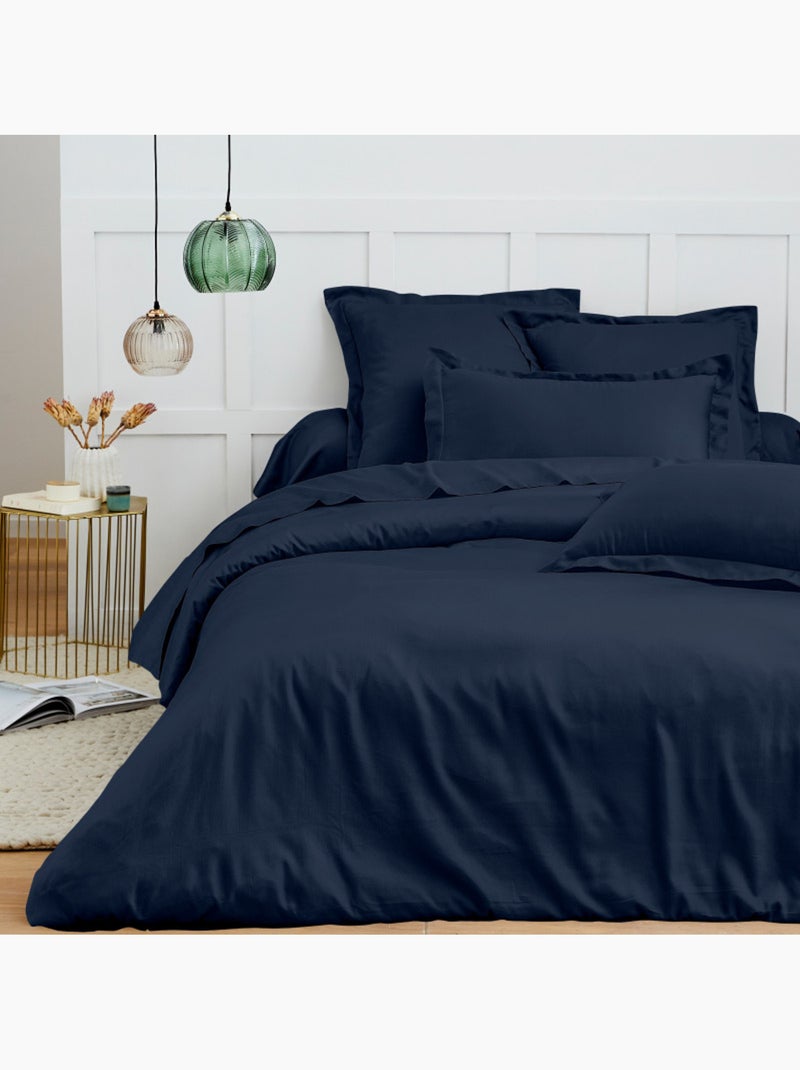 Taie de traversin - Coton Pur - 100 % Coton 57 Fils/cm² Bleu nuit - Kiabi