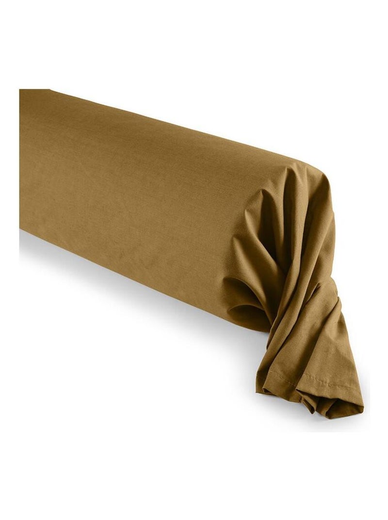 Taie de traversin - Coton Pur - 100 % Coton 57 Fils/cm² Marron caramel - Kiabi