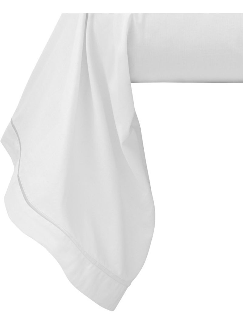 Taie de traversin - Coton Pur - 100% Percale de coton peigné Blanc - Kiabi
