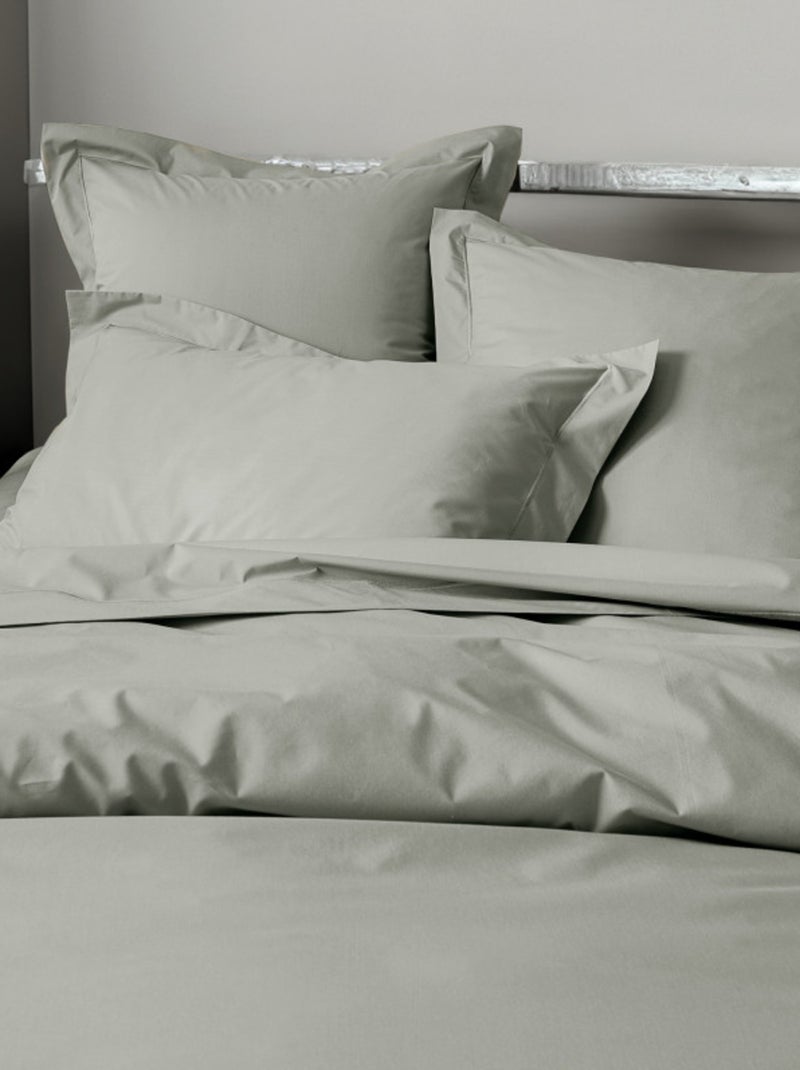 Taie de traversin - Coton Pur - 100% Percale de coton peigné Bleu ardoise - Kiabi