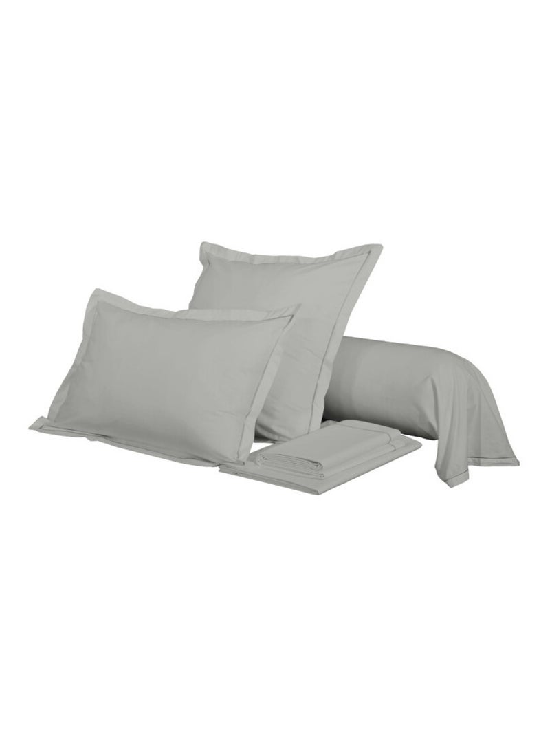 Taie de traversin - Coton Pur - 100% Percale de coton peigné Bleu ardoise - Kiabi
