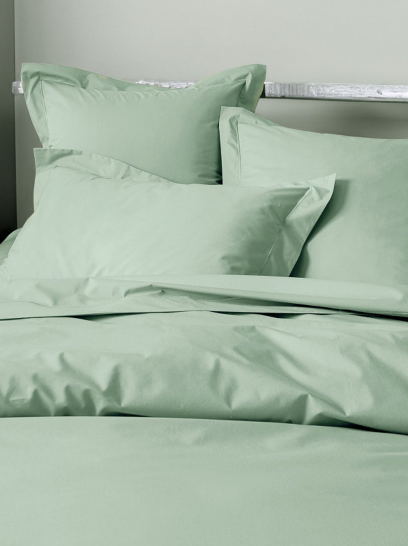 Taie de traversin - Coton Pur - 100% Percale de coton peigné Bleu céladon - Kiabi