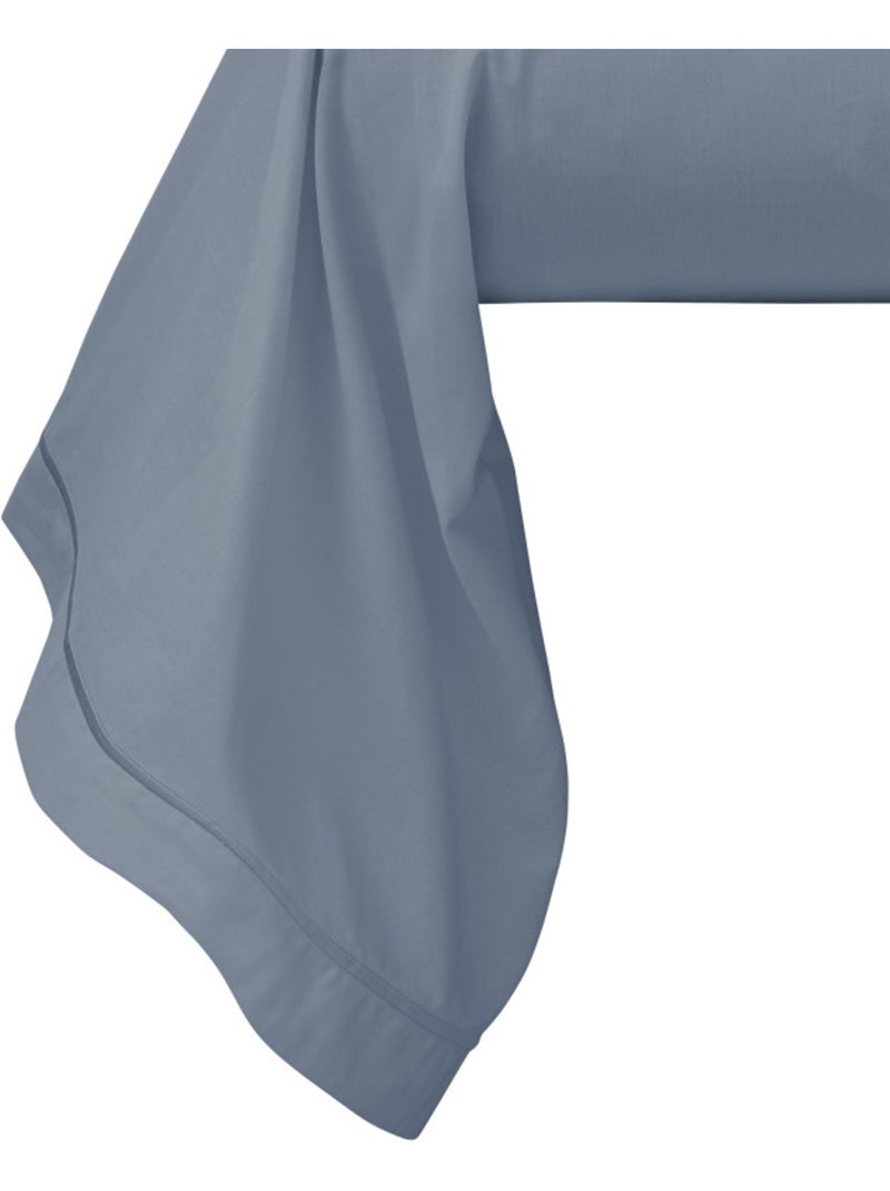 Taie de traversin - Coton Pur - 100% Percale de coton peigné Bleu foncé - Kiabi