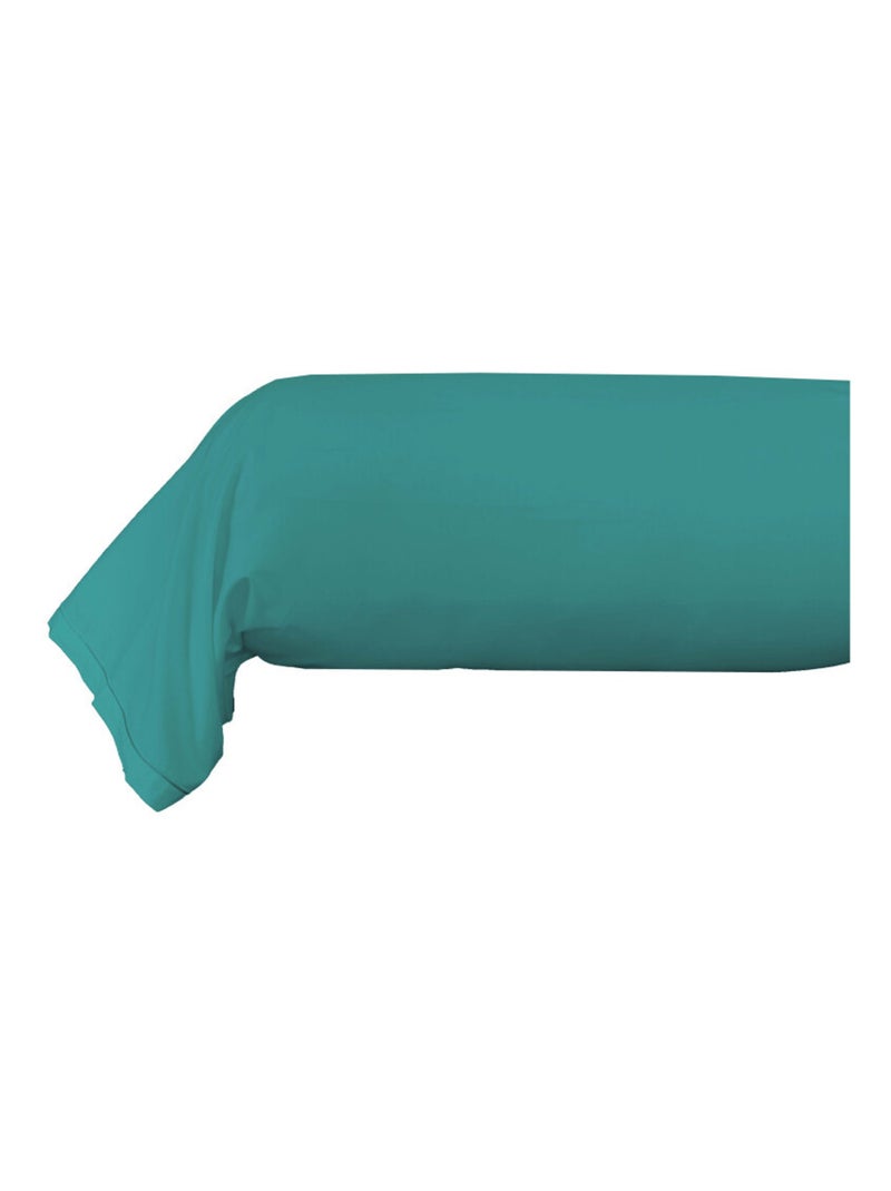 Taie de traversin - Coton Pur - 100% Percale de coton peigné Bleu paon - Kiabi