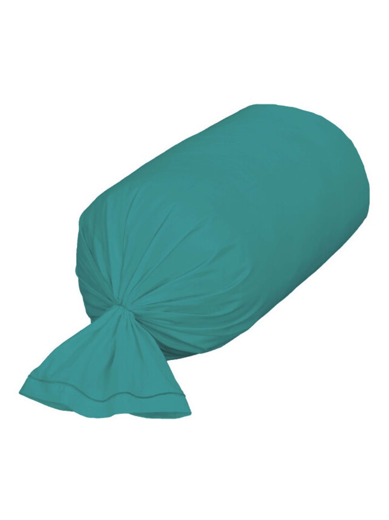 Taie de traversin - Coton Pur - 100% Percale de coton peigné Bleu paon - Kiabi