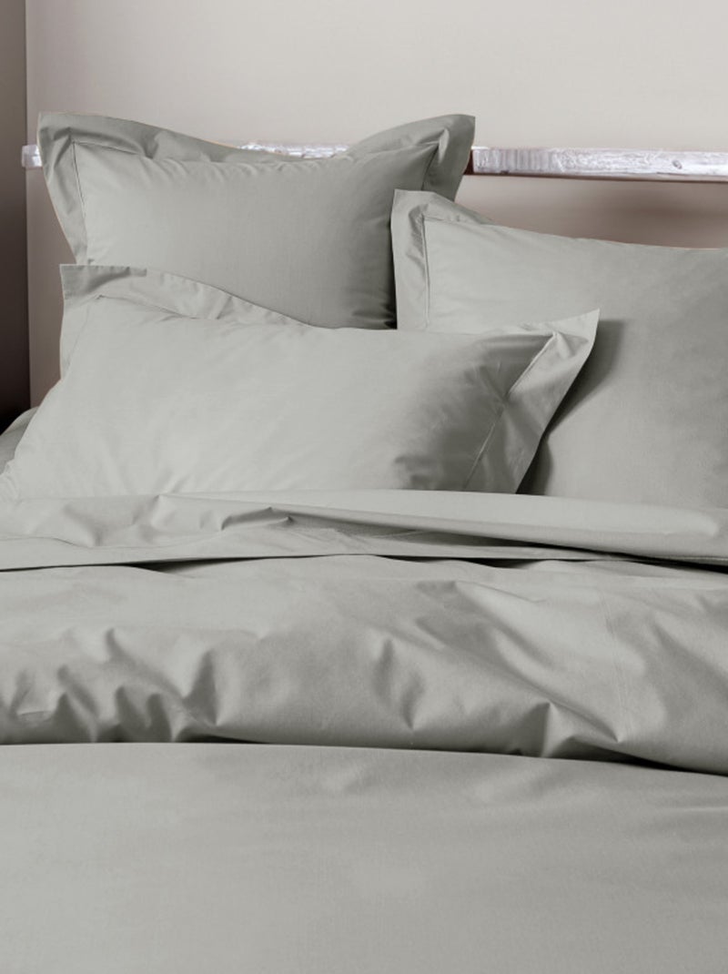 Taie de traversin - Coton Pur - 100% Percale de coton peigné Gris perle - Kiabi