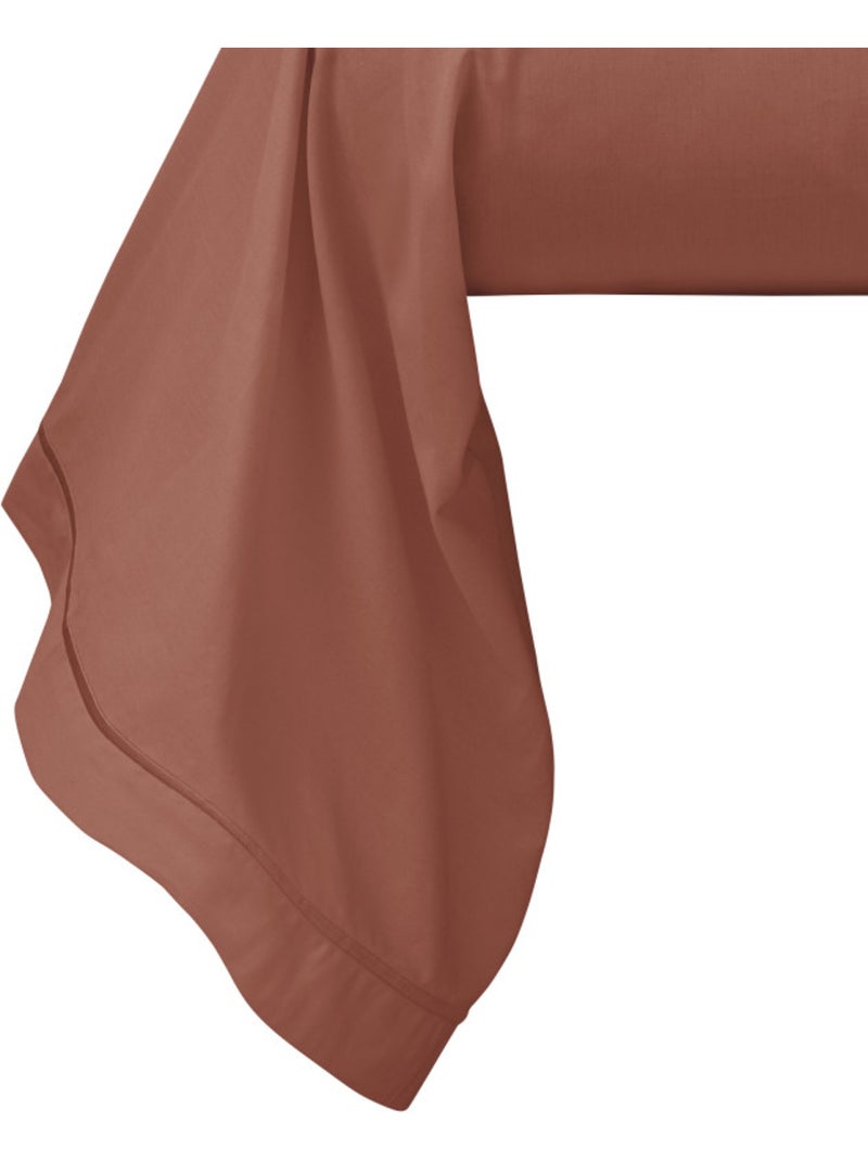 Taie de traversin - Coton Pur - 100% Percale de coton peigné Terracotta - Kiabi