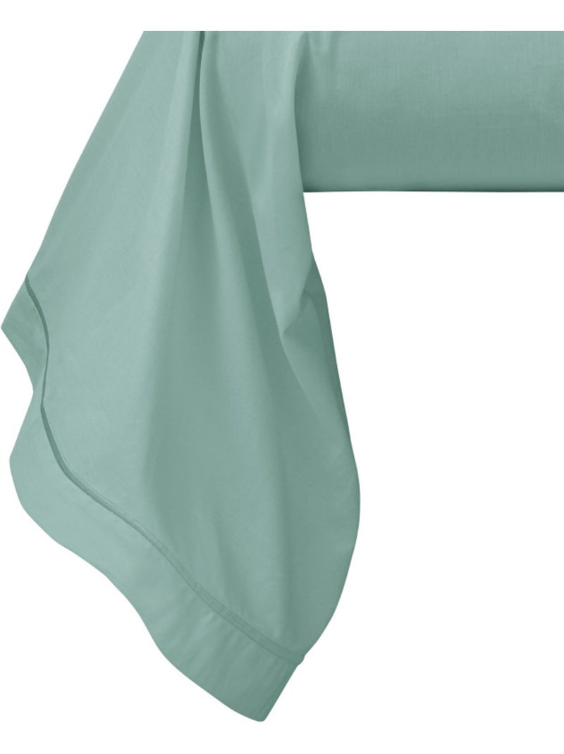 Taie de traversin - Coton Pur - 100% Percale de coton peigné Vert clair - Kiabi