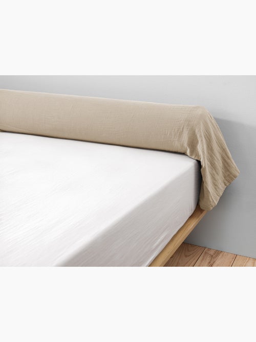 Taie de traversin - Double gaze de coton unie - Gaïa - Kiabi