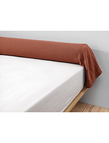 Taie de traversin - Double gaze de coton unie - Gaïa