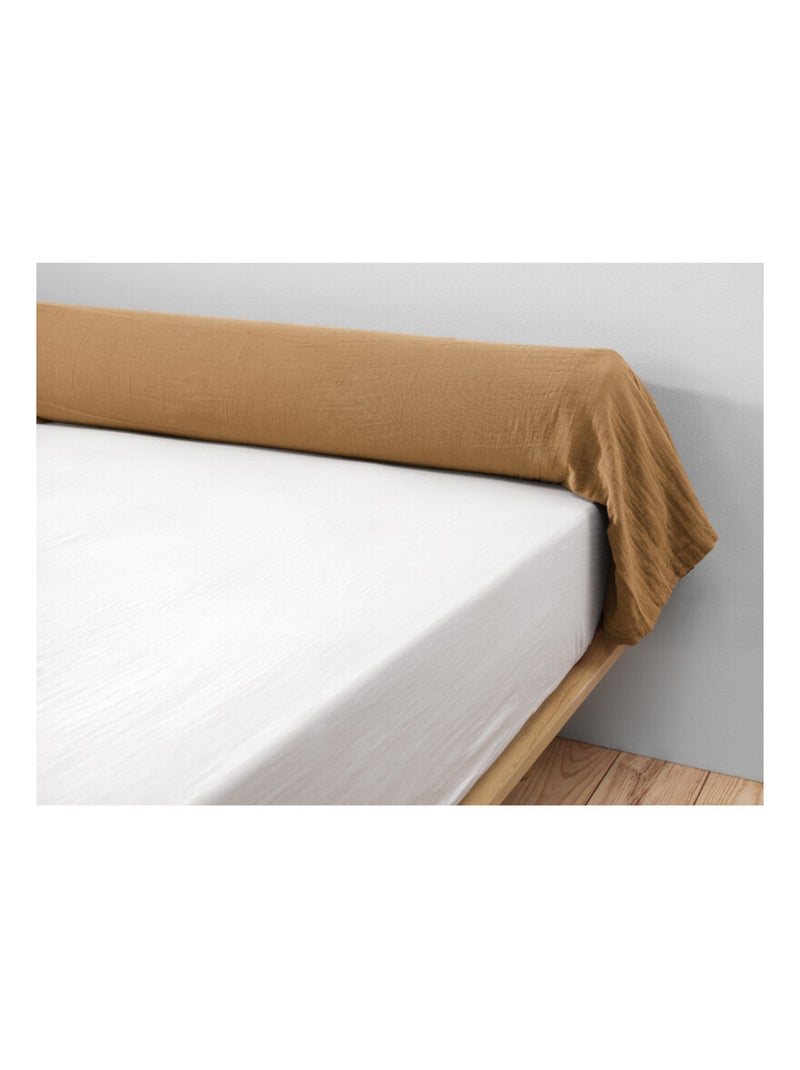 Taie de traversin - L'effet papillon - 100% gaze de coton 125 gr/m² Camel - Kiabi