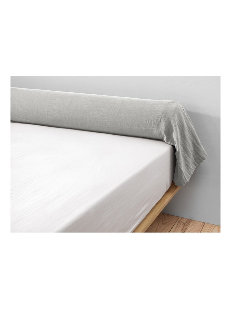 Taie de traversin - L'effet papillon - 100% gaze de coton 125 gr/m² Gris clair - Kiabi